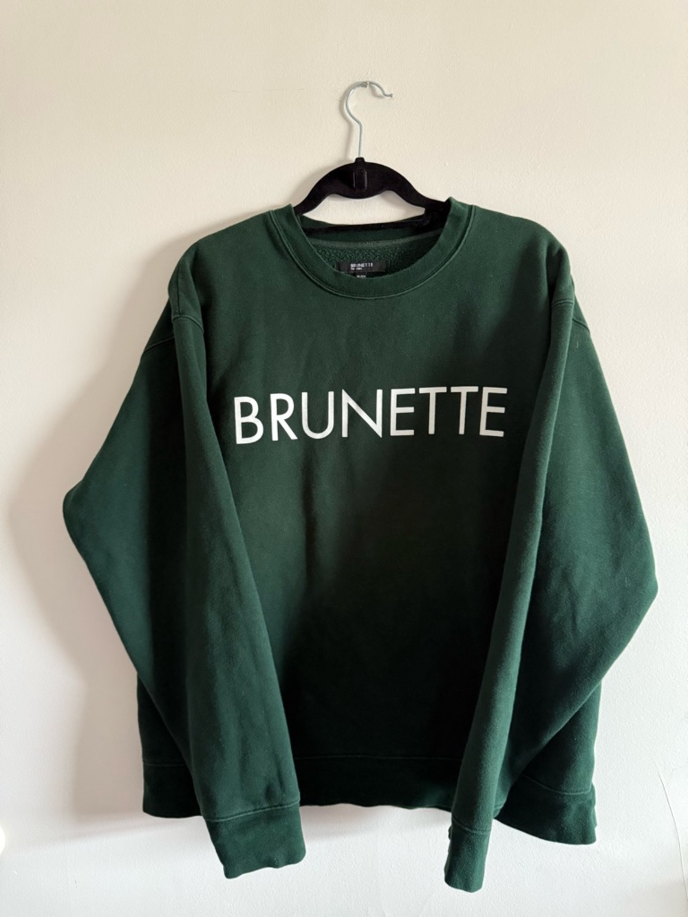 Brunette The Label Forest Green Crewneck Sweatshirt, Brunette Crewneck